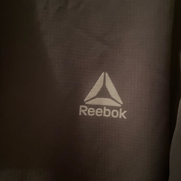 Reebok Snap Button Jacket Black Windbreaker Coach Style Men's XL Lightweight - Picture 4 of 5